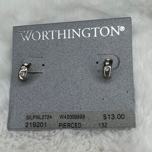 Worthington Silver-Tone Stud Earrings